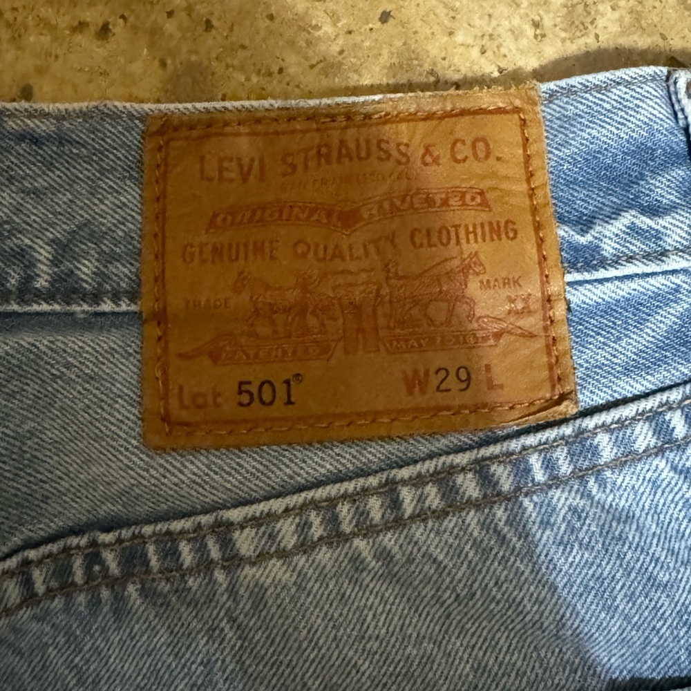 Levi's Light Blue Jean Shorts - Picture 3 of 6